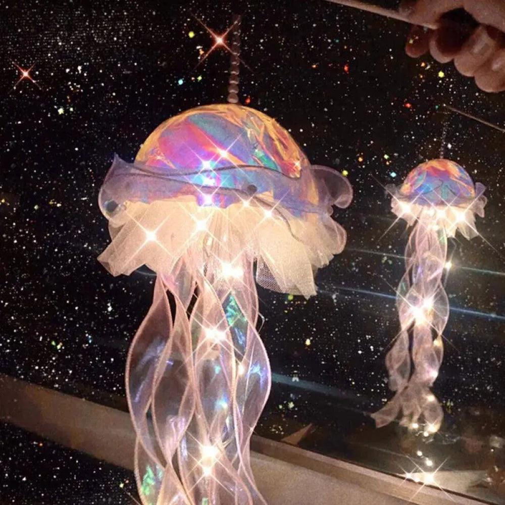 Vibe Geeks Hanging Jellyfish LED Decorative Lamp DIY Party